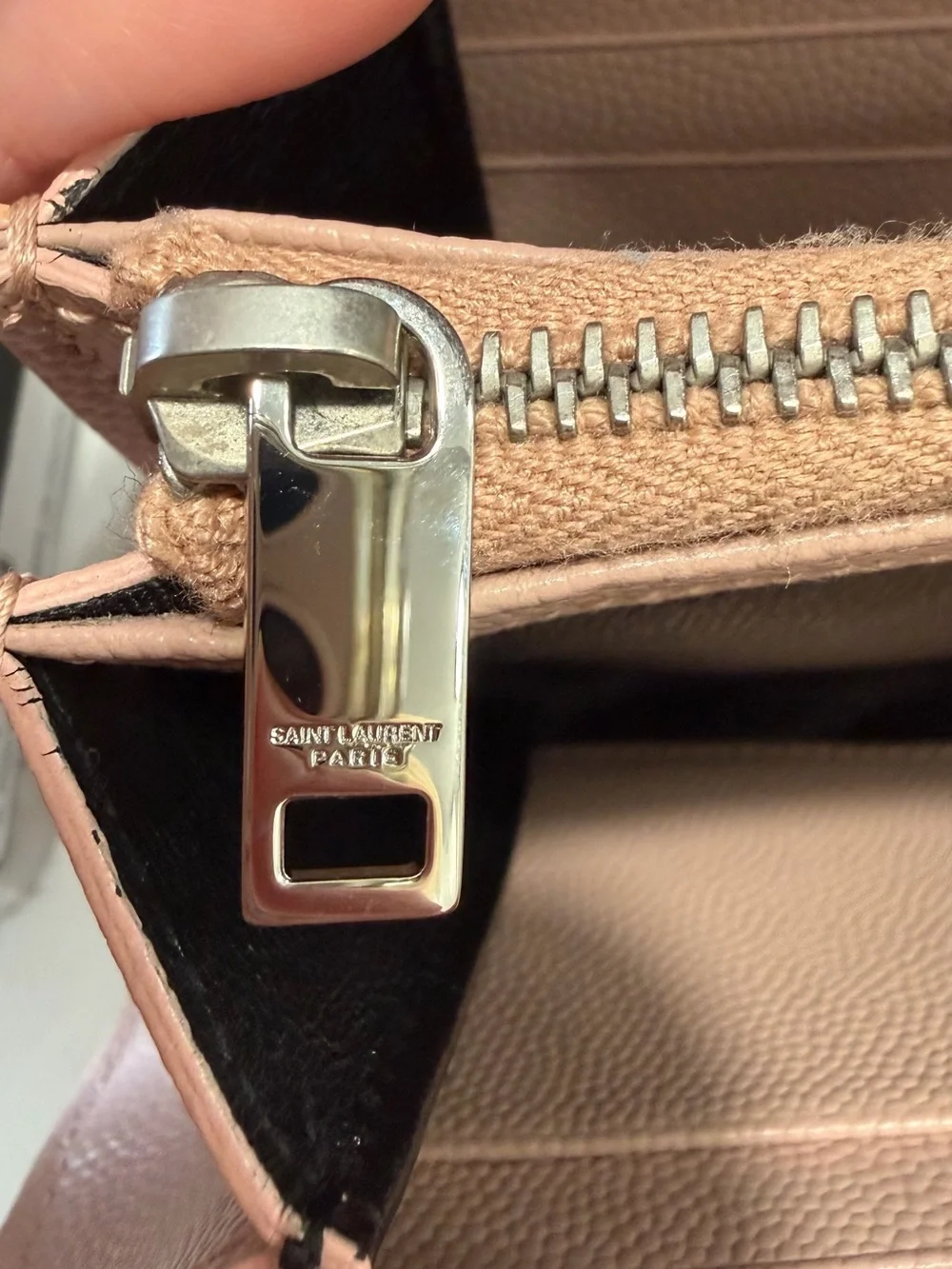 YSL Saint Laurent bag WOC pink Silver purse handbag authentic box and dust bag